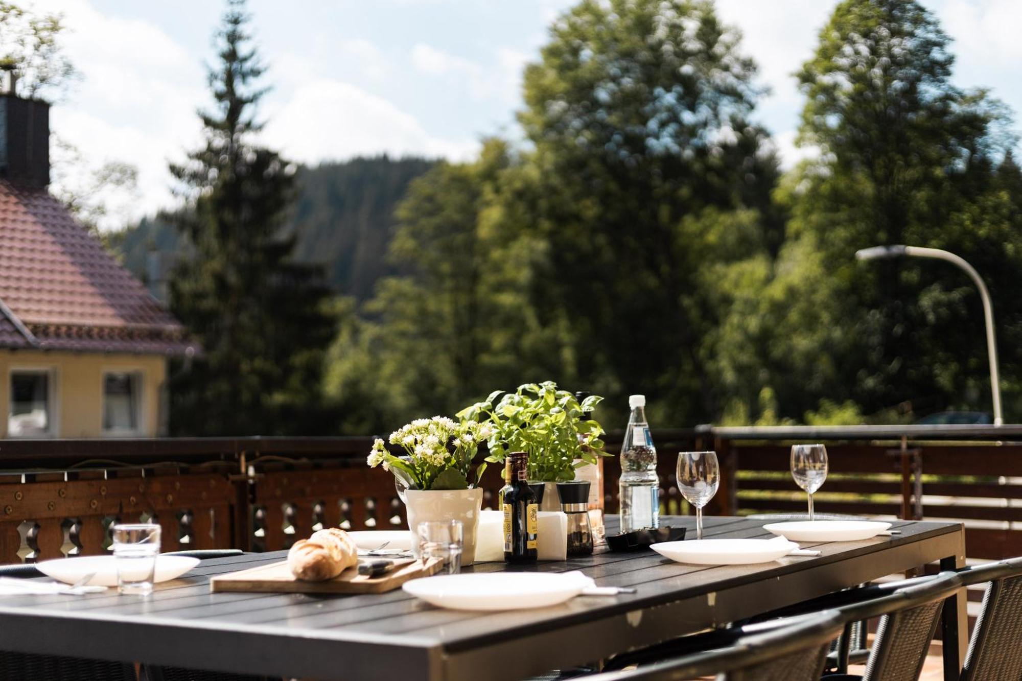Apartmenthaus Am Waldrand- Kueche - Fruehstueck - Balkon Wildemann Exteriér fotografie
